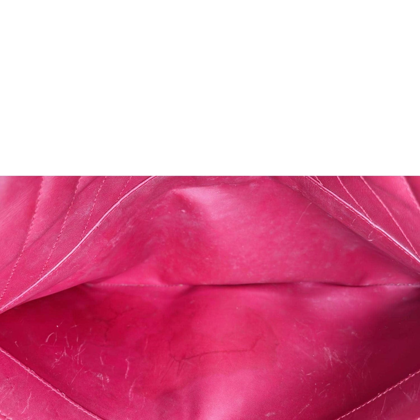 YVES SAINT LAURENT Envelope Large Mixed Matelasse Leather Shoulder Bag Red