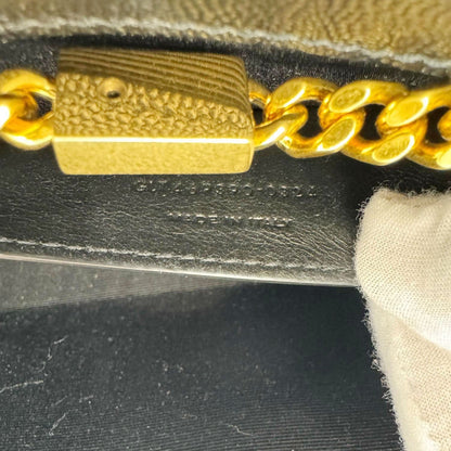 YVES SAINT LAURENT Kate Grain De Poudre Leather Chain Crossbody Bag Black