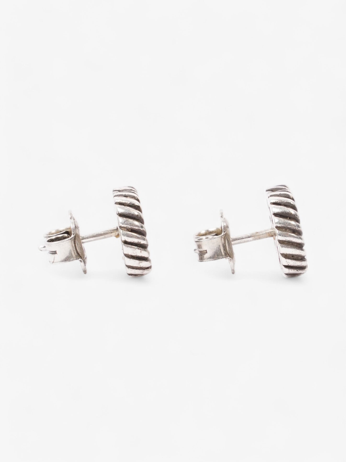 Gucci Double G Earrings Silver Silver Sterling