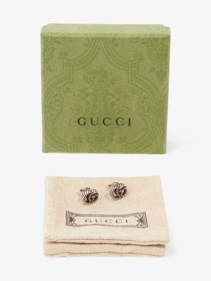 Gucci Double G Earrings Silver Silver Sterling