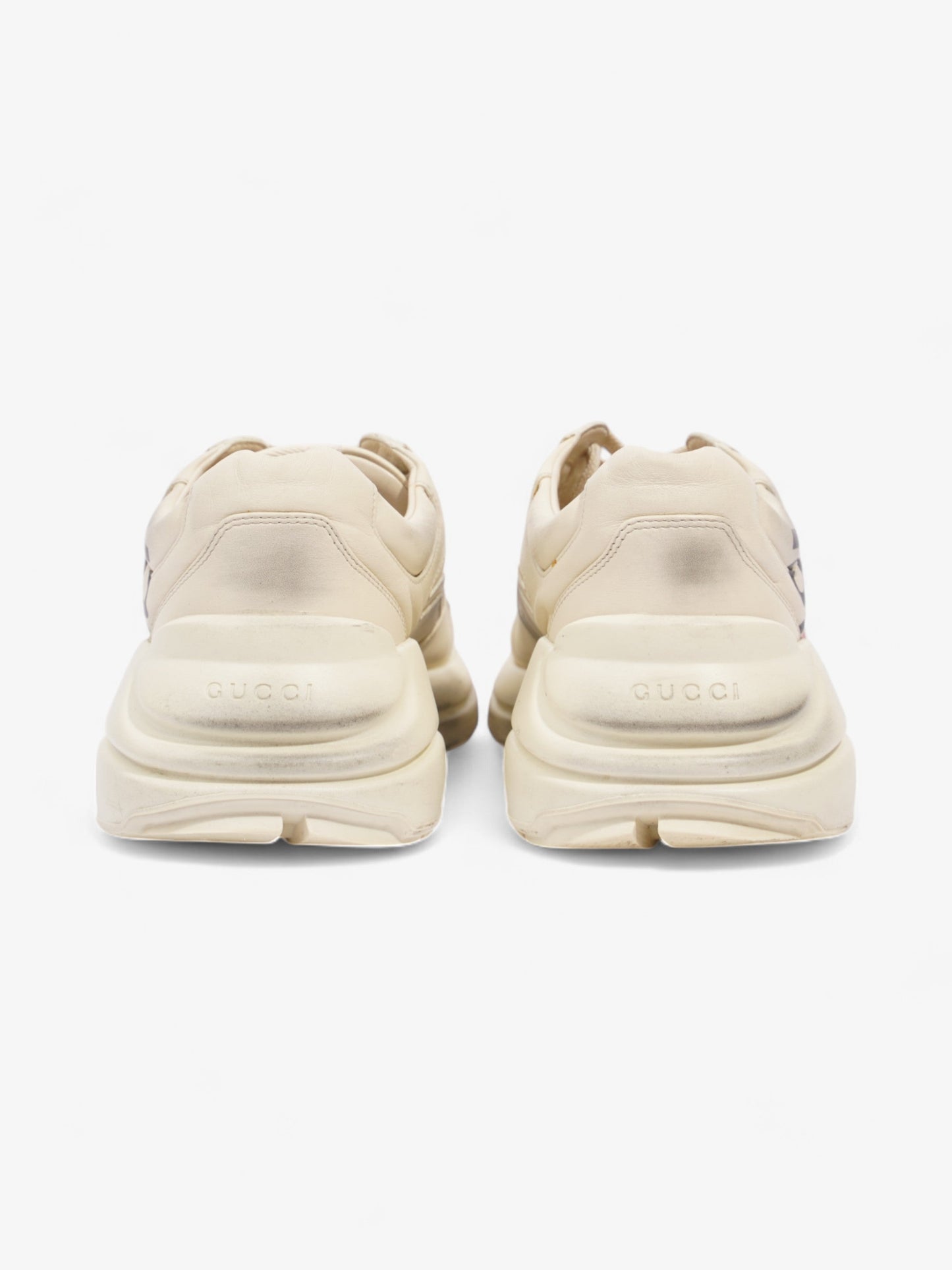 Gucci Rhyton 'Mouth" Sneakers Beige  / Red / Black Leather EU 42.5 UK 8.5