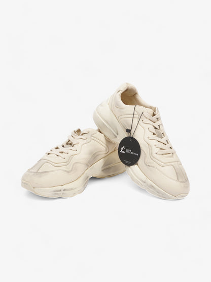 Gucci Rhyton 'Mouth" Sneakers Beige  / Red / Black Leather EU 42.5 UK 8.5