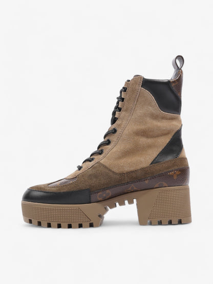 Louis Vuitton Laureate Desert Boots Beige  / Brown / Black Suede EU 37 UK 4
