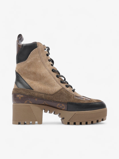 Louis Vuitton Laureate Desert Boots Beige  / Brown / Black Suede EU 37 UK 4