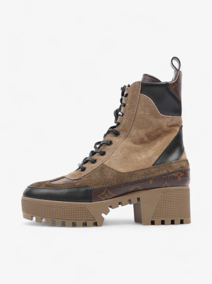 Louis Vuitton Laureate Desert Boots Beige  / Brown / Black Suede EU 37 UK 4