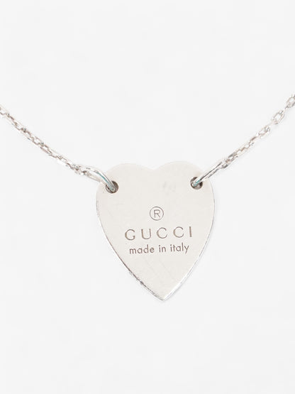 Gucci Trademark Heart Bracelet Silver Silver Sterling 18