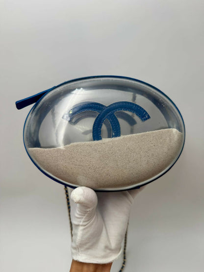 Chanel limited Edition PVC Sand Sphere Clutch Bag
