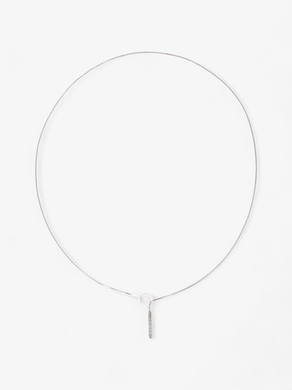 Gucci Logo Drop Necklace White Gold White Gold