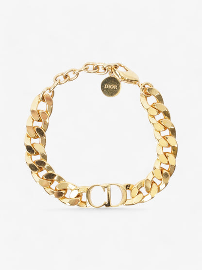Christian Dior CD Chain Bracelet Gold Base Metal