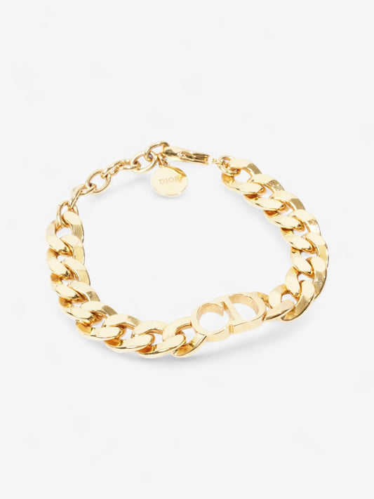 Christian Dior CD Chain Bracelet Gold Base Metal