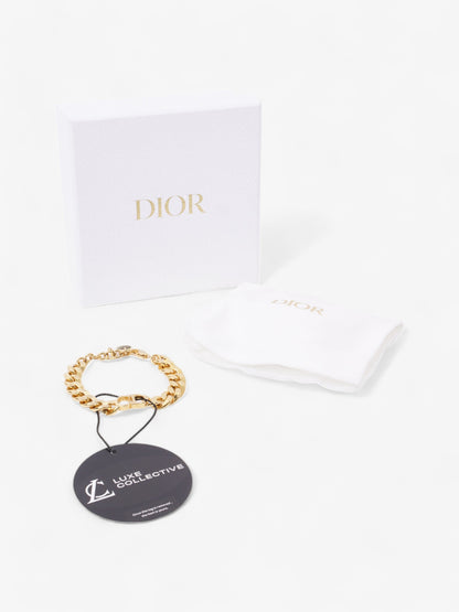 Christian Dior CD Chain Bracelet Gold Base Metal