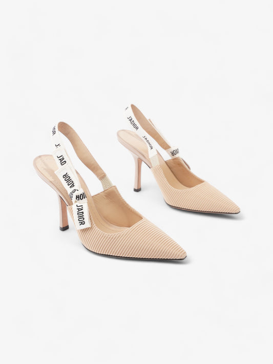 Christian Dior J'Adior Heel 100 Nude Cotton EU 38 UK 5