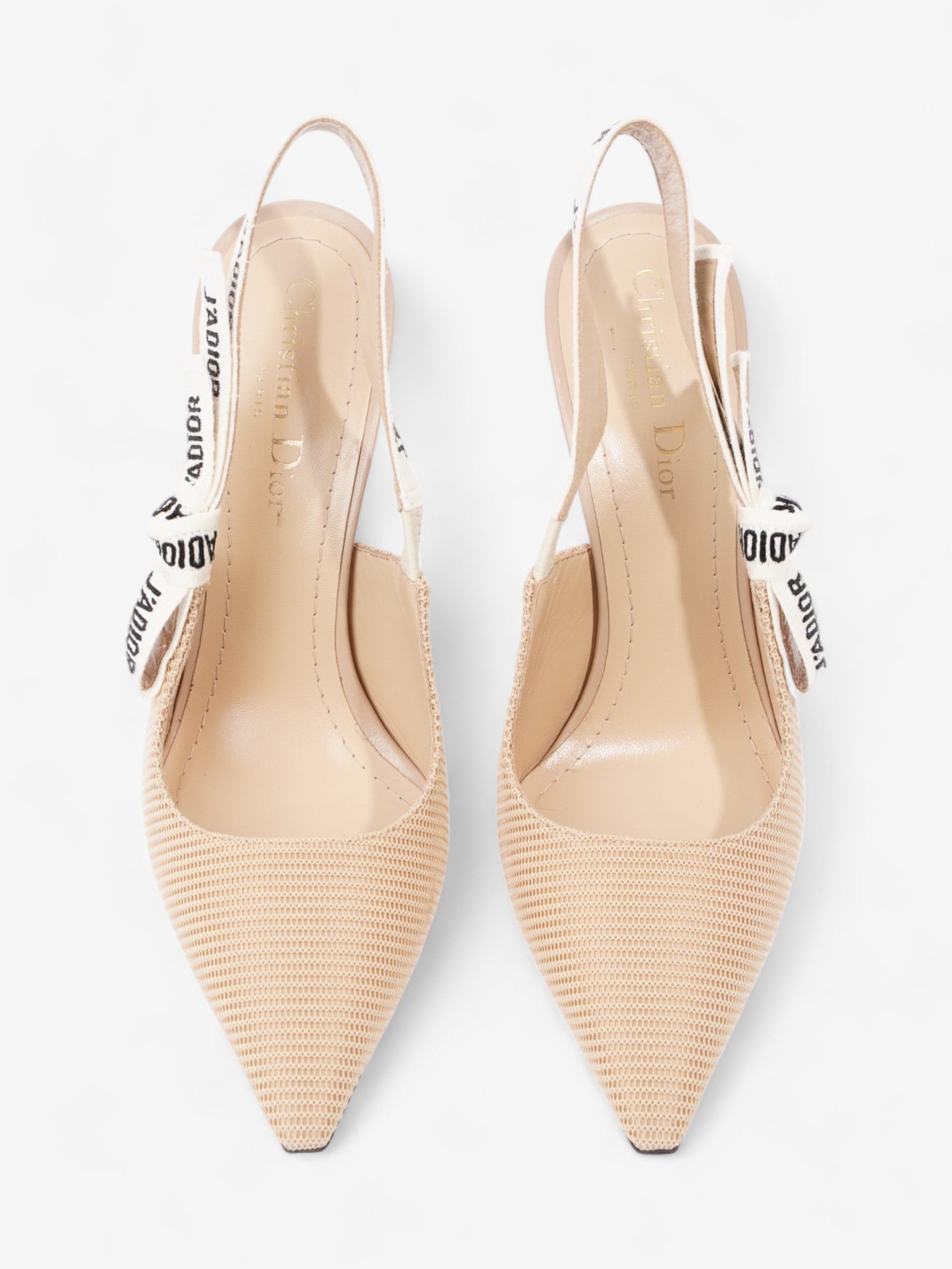 Christian Dior J'Adior Heel 100 Nude Cotton EU 38 UK 5