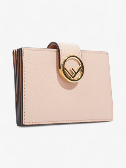 Fendi F is Fendi Card Holder Light Pink / Gold Leather