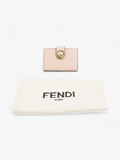 Fendi F is Fendi Card Holder Light Pink / Gold Leather