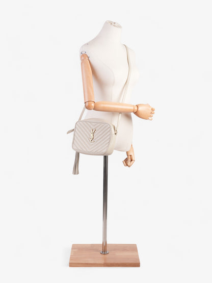 Saint Laurent Lou Camera Bag Cream Matelasse Leather Medium