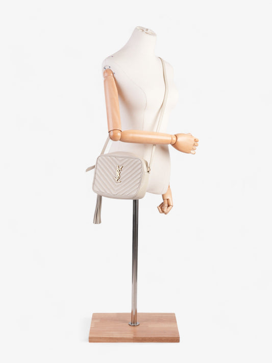 Saint Laurent Lou Camera Bag Cream Matelasse Leather Medium