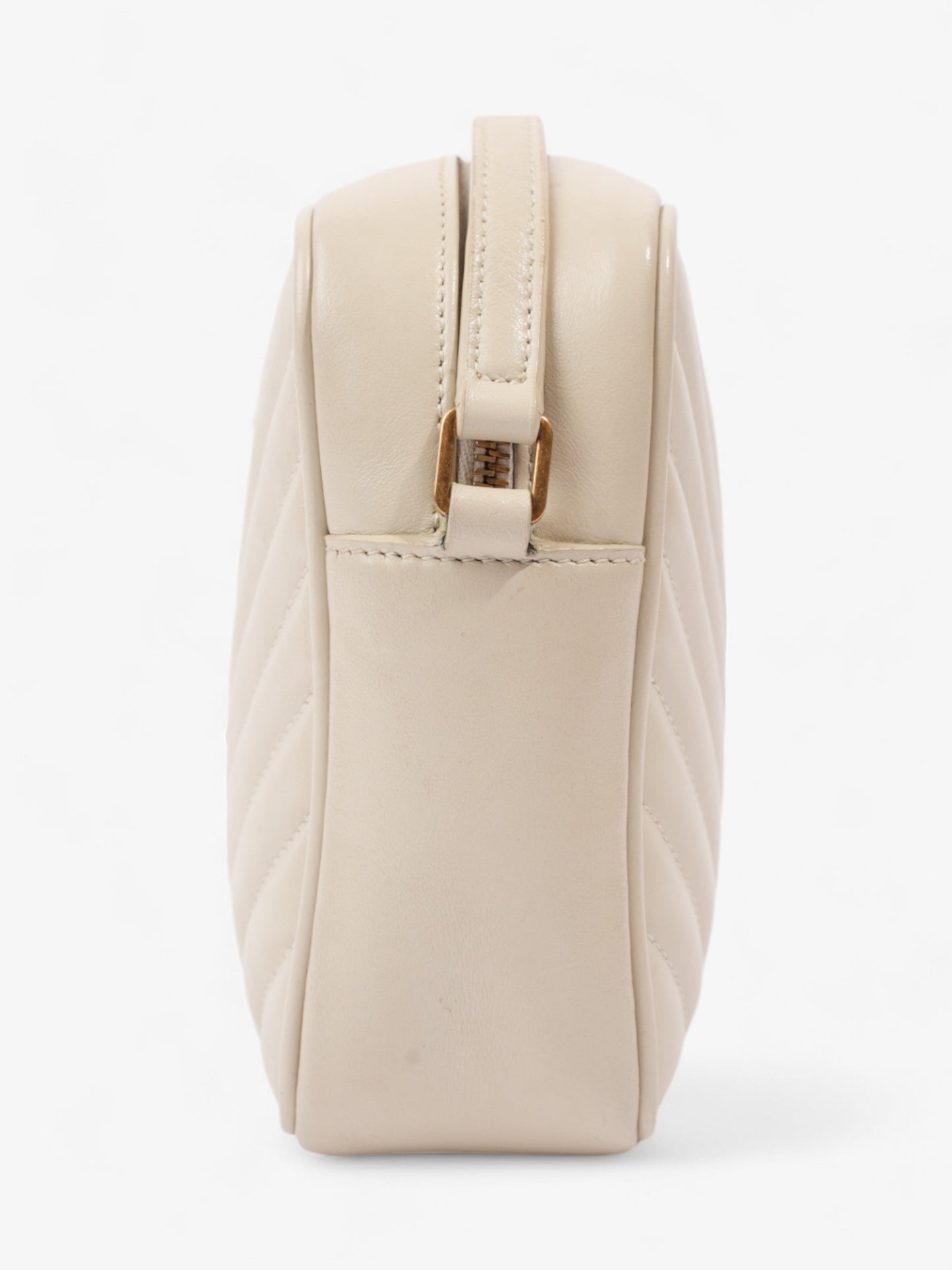 Saint Laurent Lou Camera Bag Cream Matelasse Leather Medium