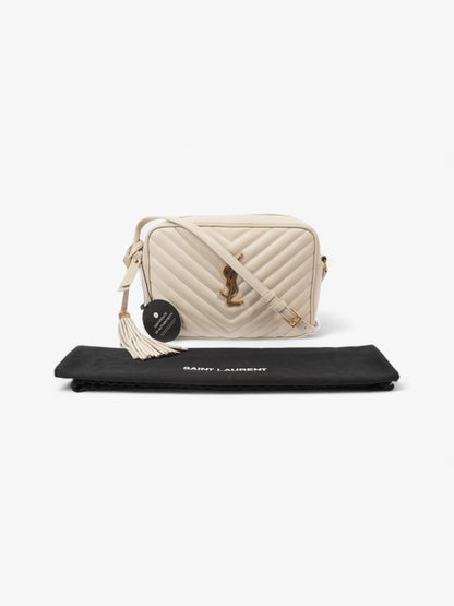 Saint Laurent Lou Camera Bag Cream Matelasse Leather Medium