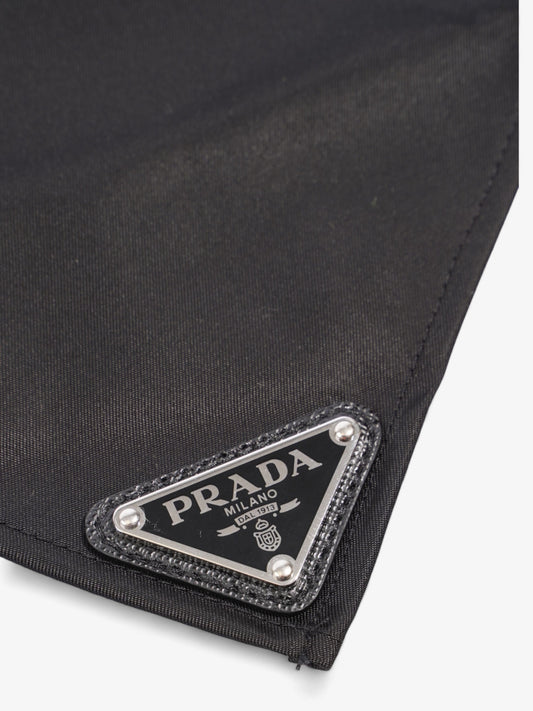 Prada Triangle Logo Bandana Black Re Nylon