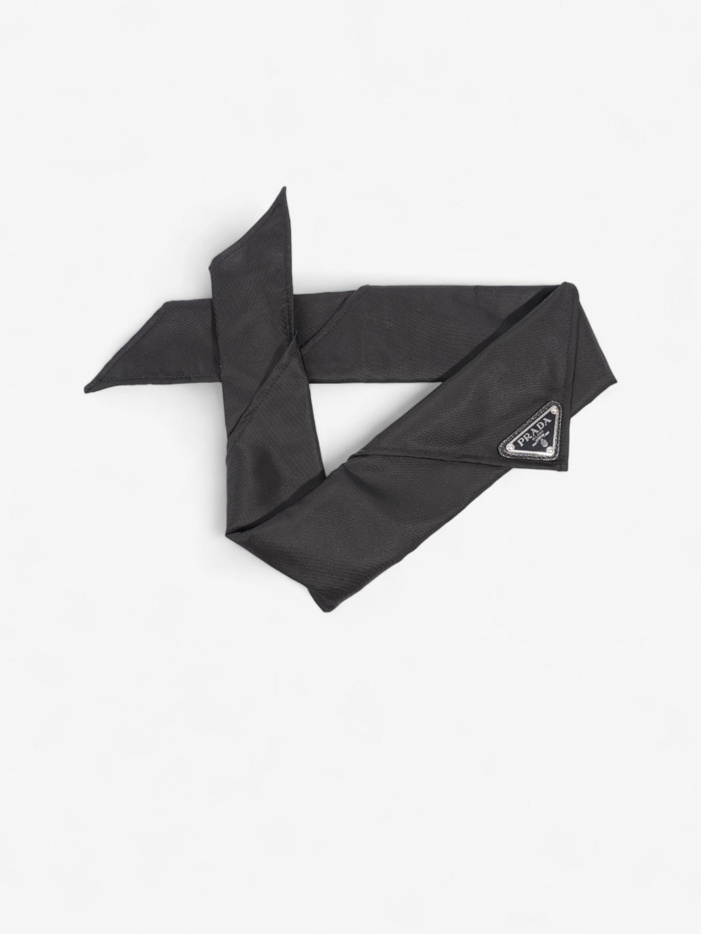 Prada Triangle Logo Bandana Black Re Nylon