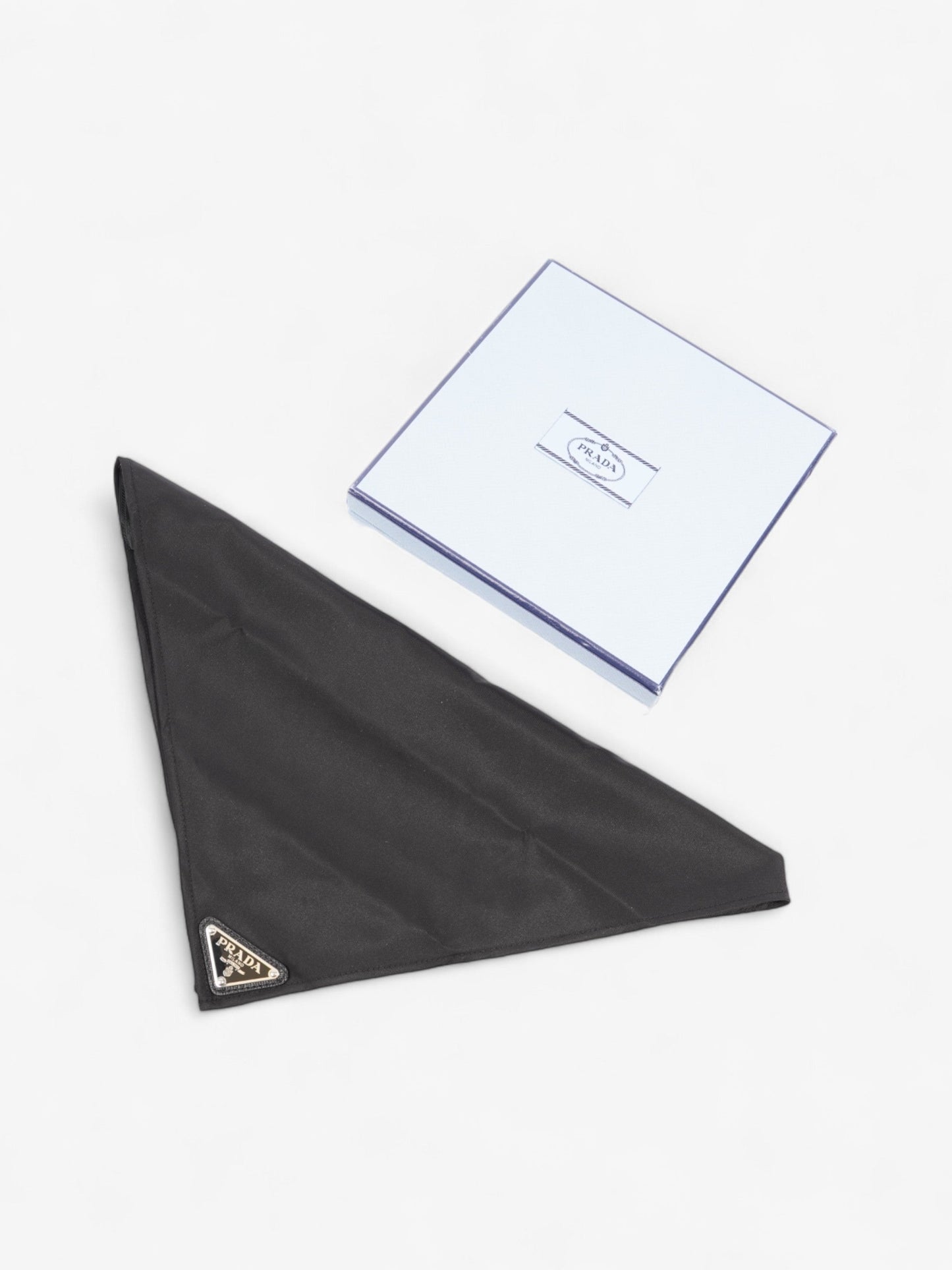 Prada Triangle Logo Bandana Black Re Nylon