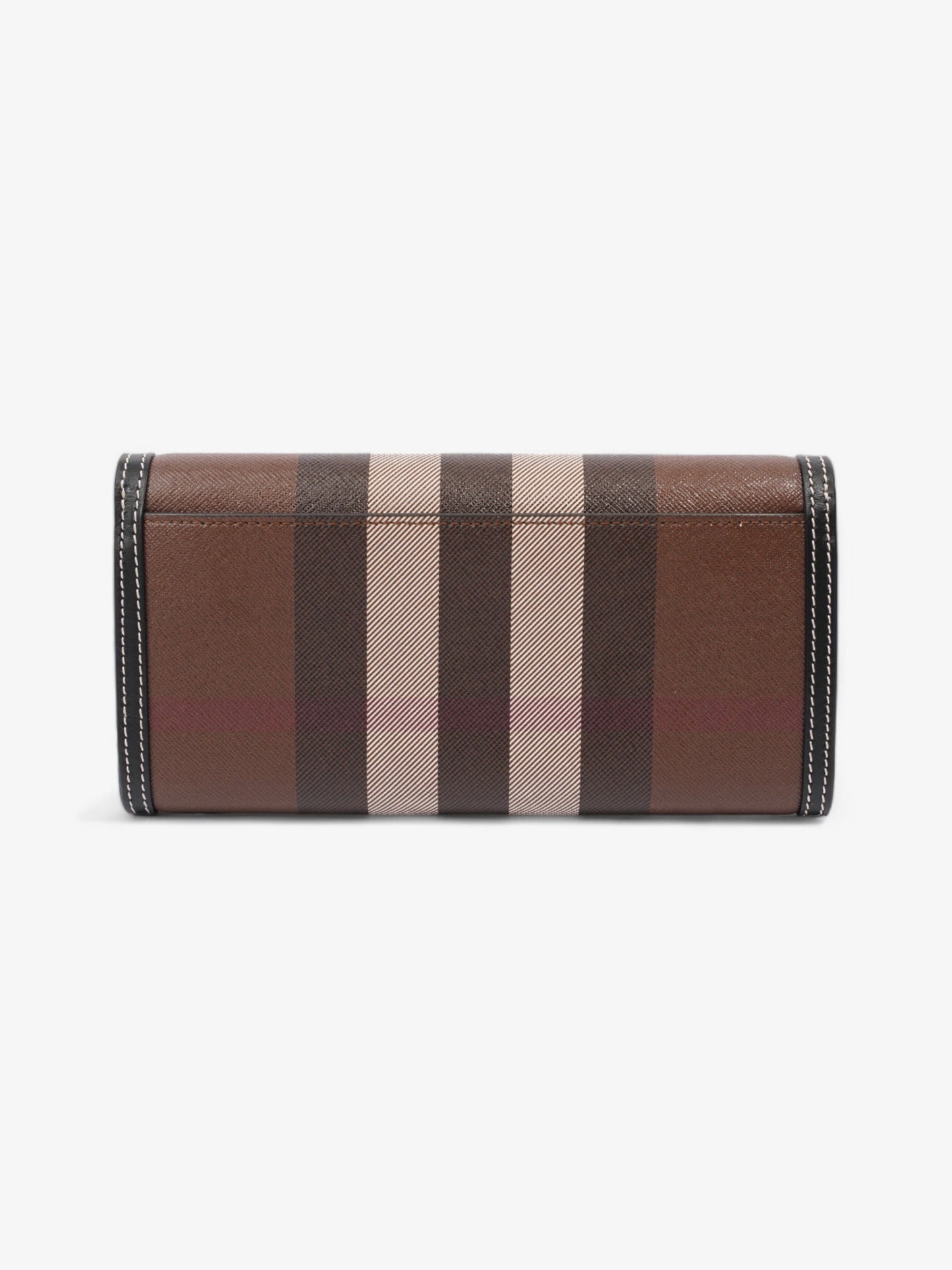 Burberry Continental Wallet Dark Birch Brown Polyurethane