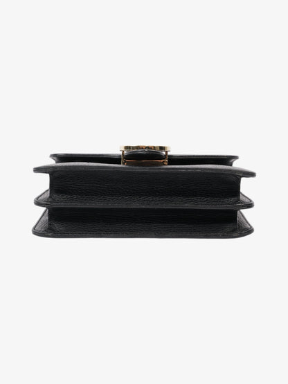 Gucci Dollar Interlocking G Black Calfskin Leather Small