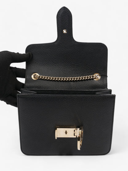 Gucci Dollar Interlocking G Black Calfskin Leather Small