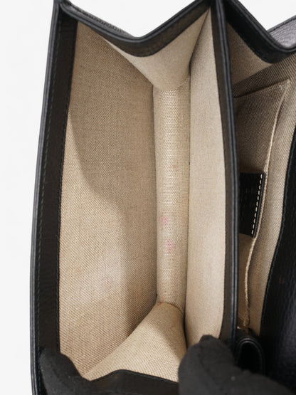 Gucci Dollar Interlocking G Black Calfskin Leather Small