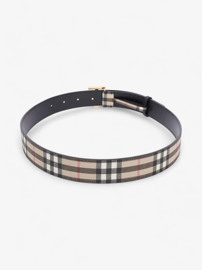 Burberry TB Belt Vintage Check / Light Gold Canvas Medium - 104cm