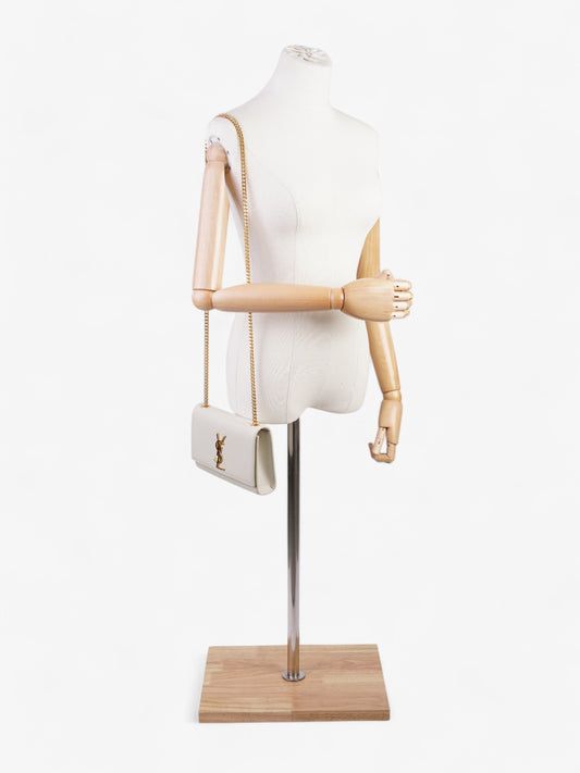 Saint Laurent Kate Bag Cream Leather Small