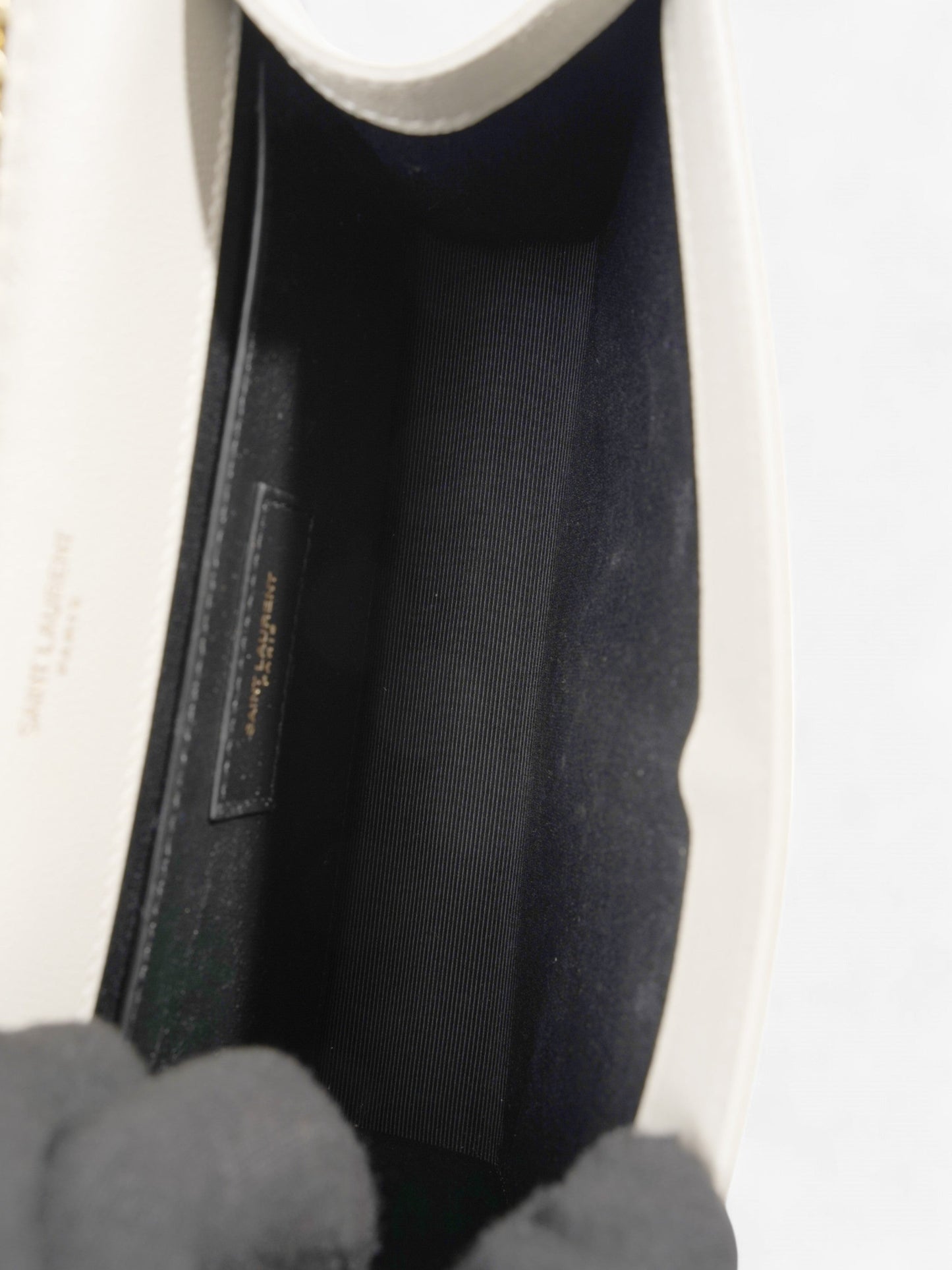 Saint Laurent Kate Bag Cream Leather Small