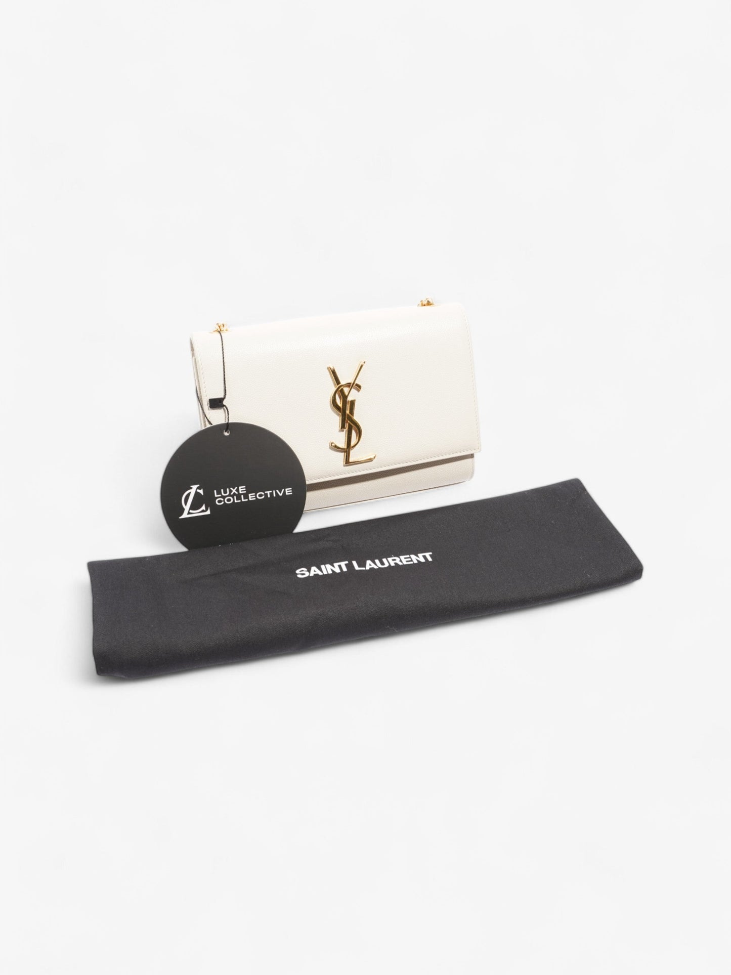 Saint Laurent Kate Bag Cream Leather Small