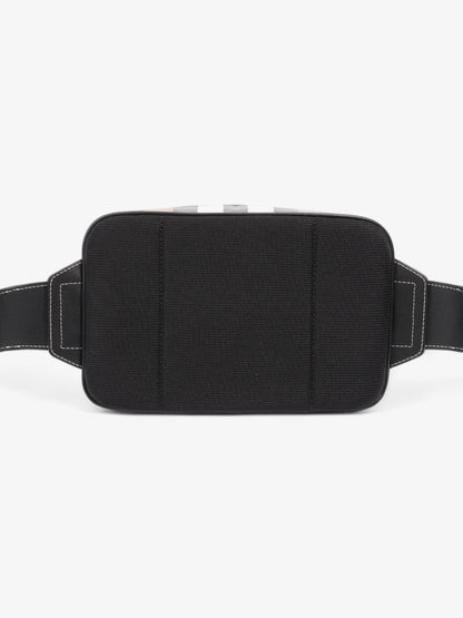 Burberry Double Zip Belt Bag Dark Birch Brown Cotton
