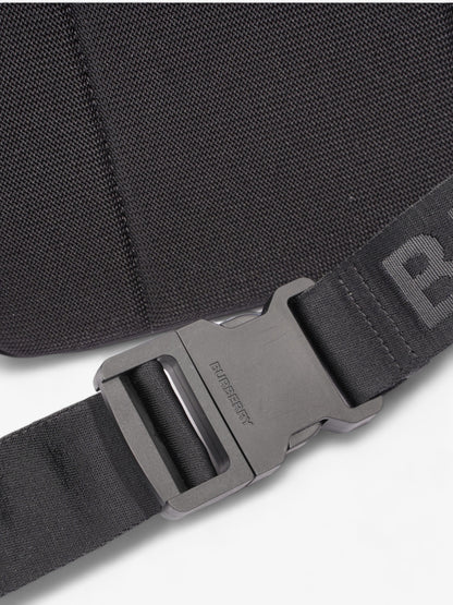 Burberry Double Zip Belt Bag Dark Birch Brown Cotton