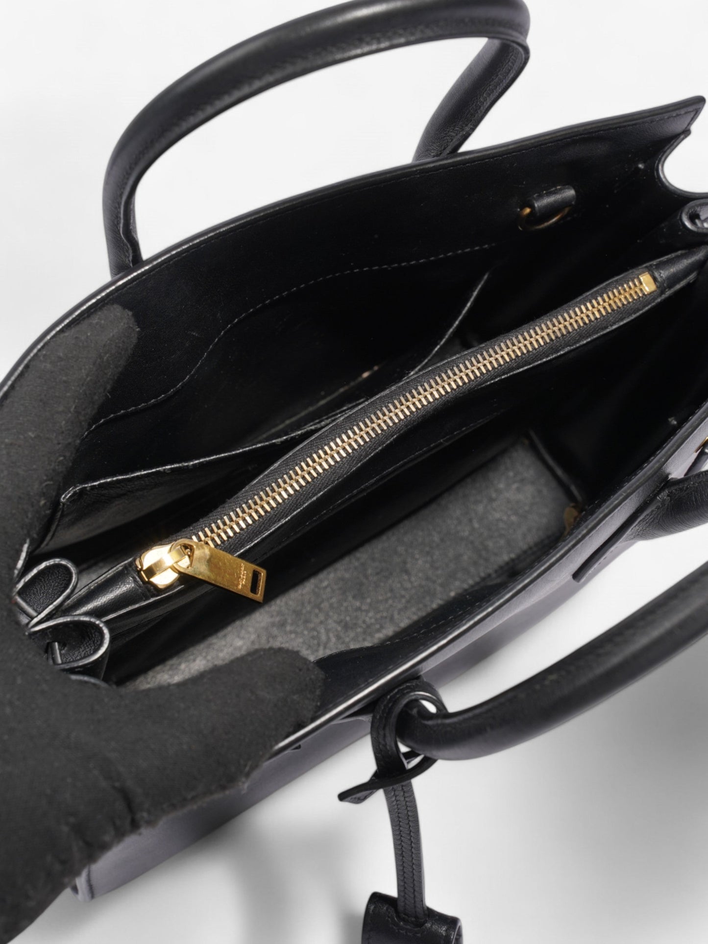 Saint Laurent Sac De Jour Black Leather Baby