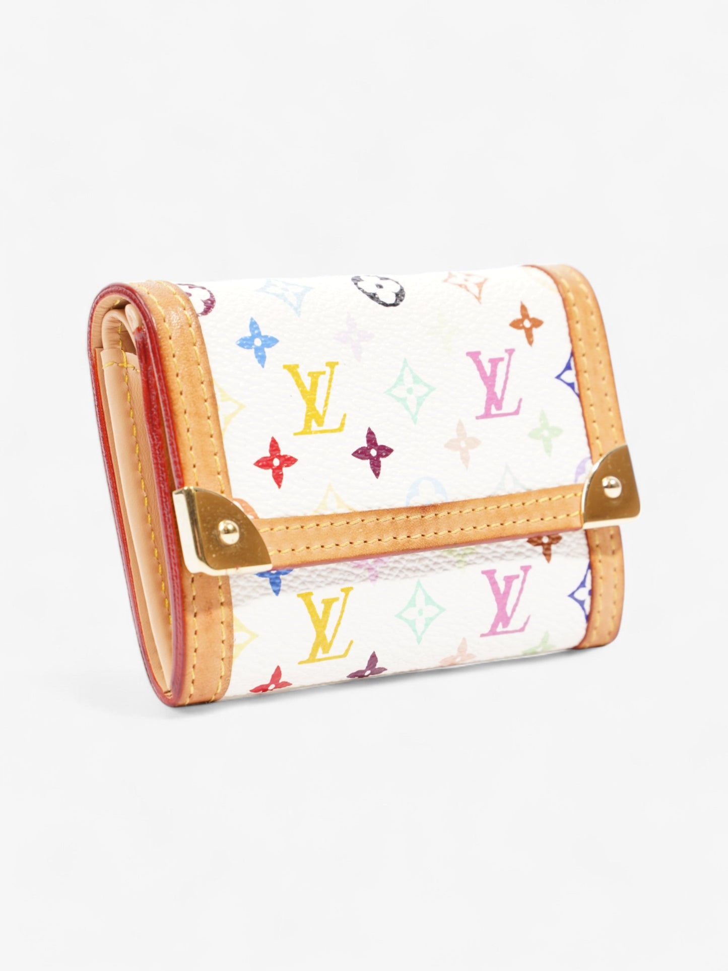 Louis Vuitton Porte Monnaie Monogram Multicolour / White Canvas