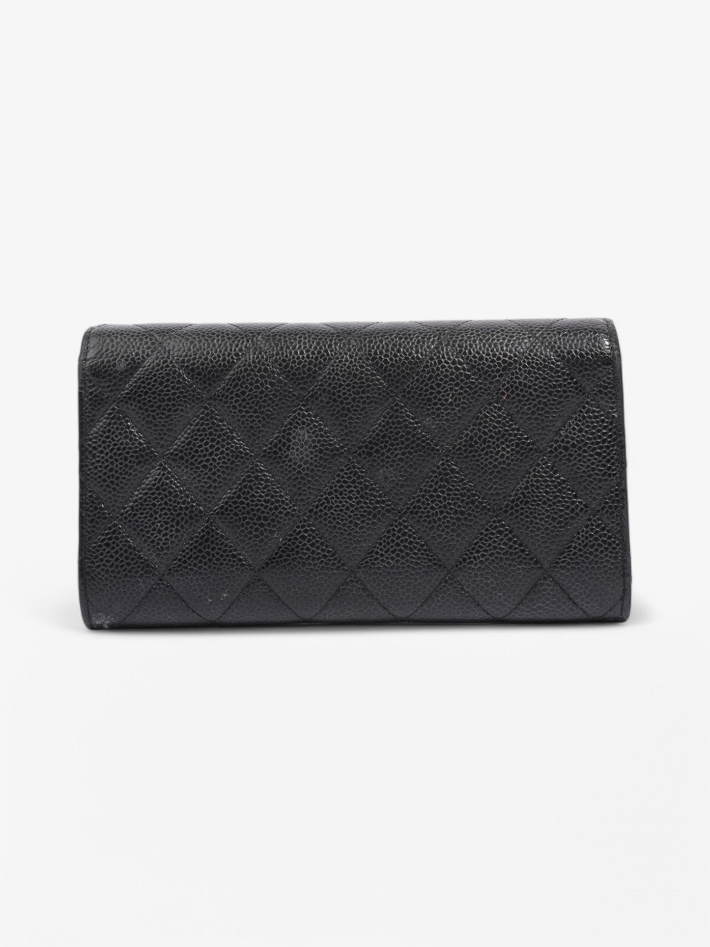 Chanel Classic Long Flap Wallet Black Caviar Leather
