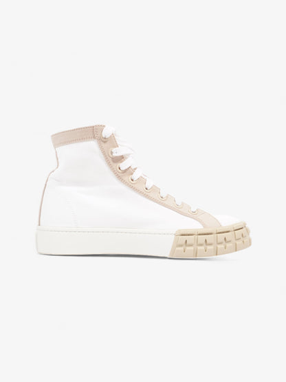 Prada Garbadine High Tops White / Beige Canvas EU 38 UK 5