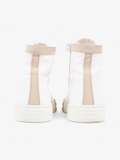 Prada Garbadine High Tops White / Beige Canvas EU 38 UK 5
