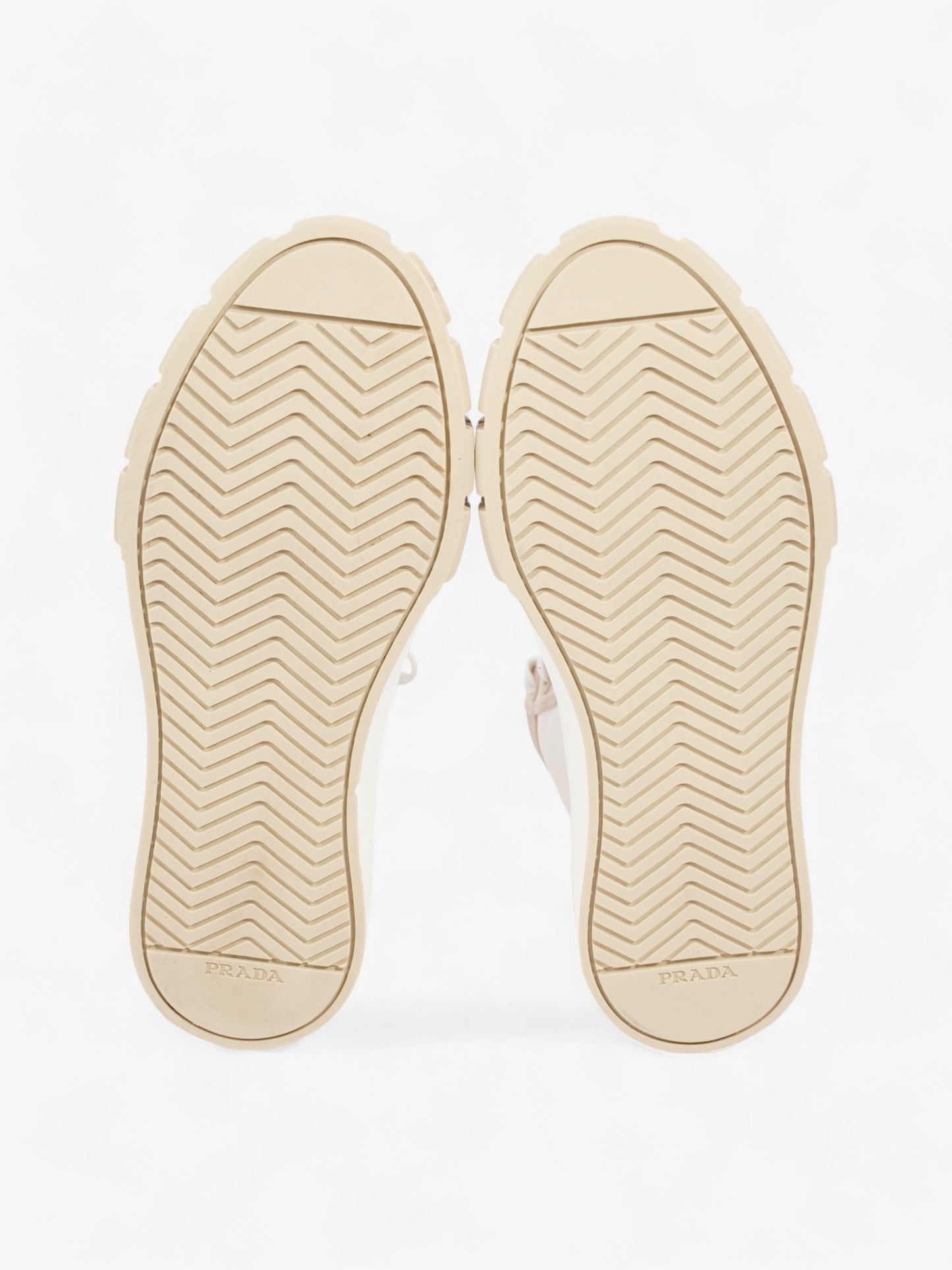 Prada Garbadine High Tops White / Beige Canvas EU 38 UK 5