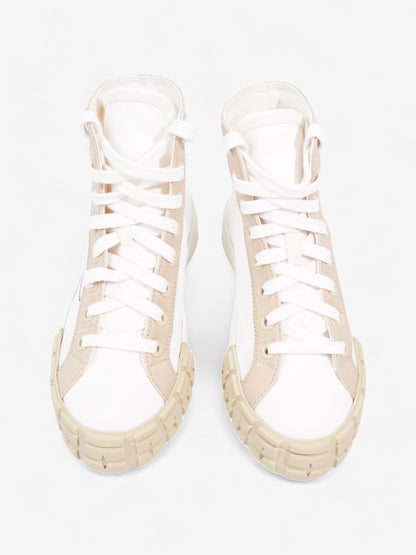Prada Garbadine High Tops White / Beige Canvas EU 38 UK 5