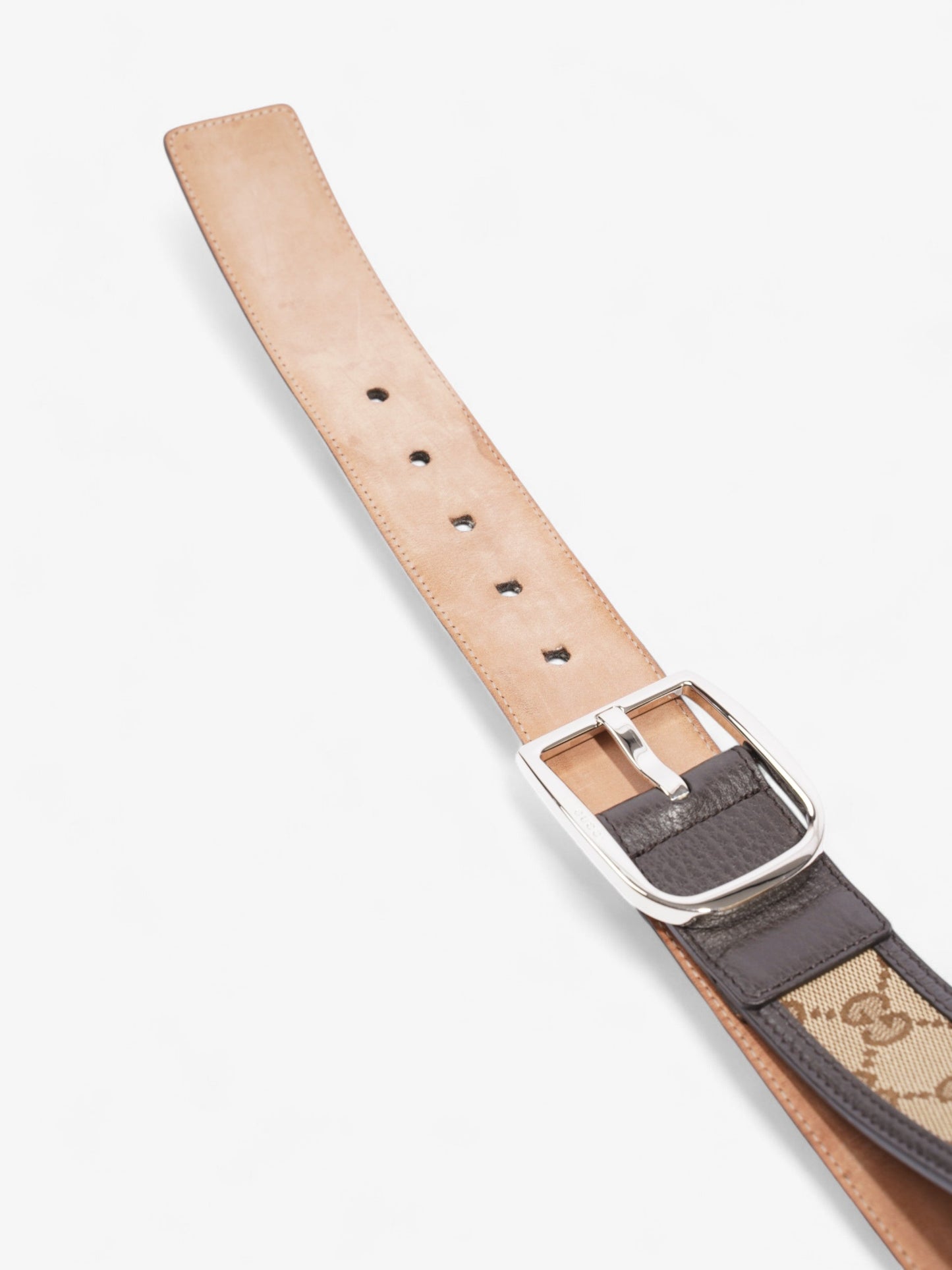 Gucci GG Belt GG Supreme / Brown / Beige Canvas 85cm / 34"