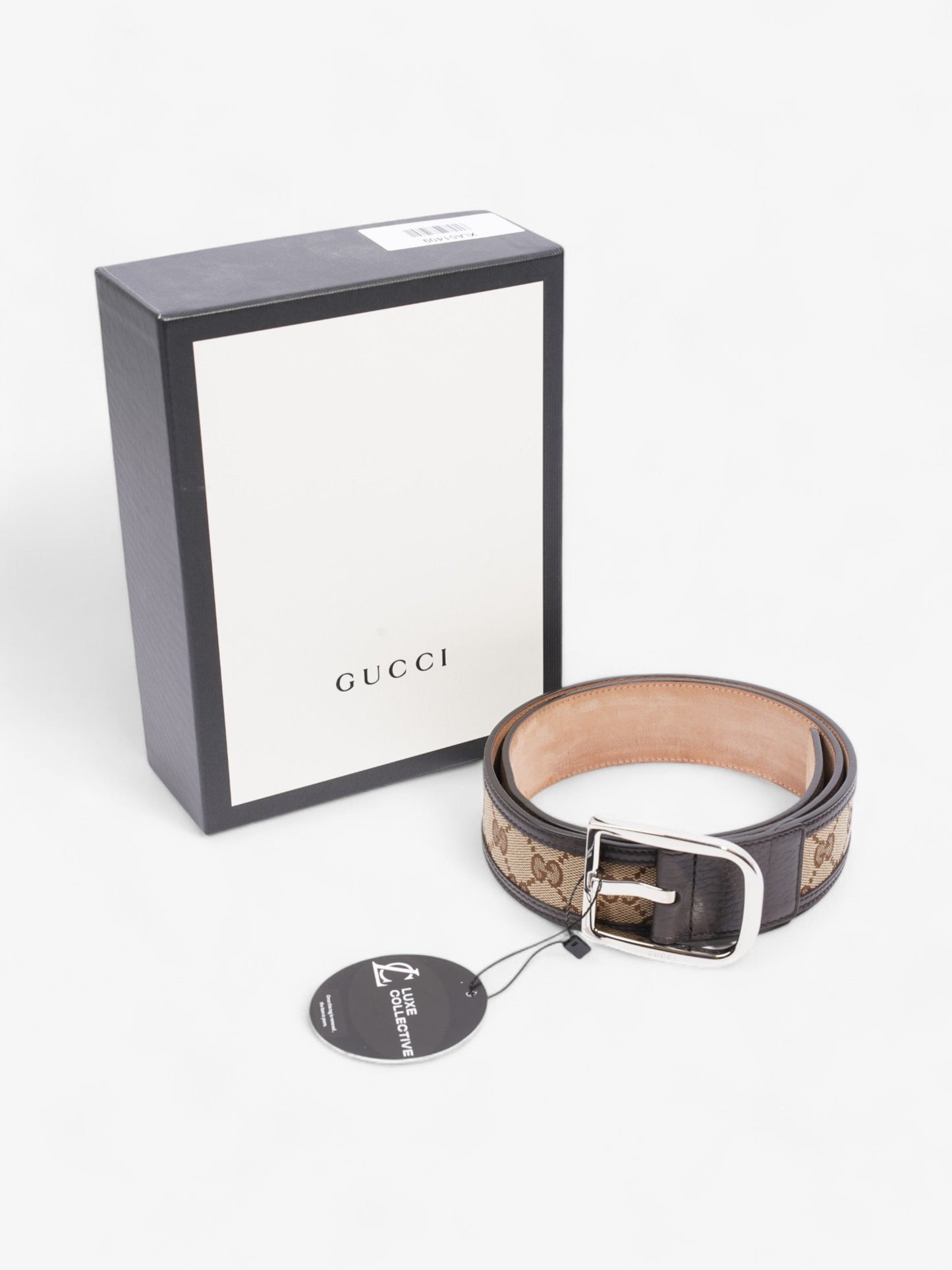Gucci GG Belt GG Supreme / Brown / Beige Canvas 85cm / 34"