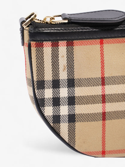 Burberry Check Shoulder Bag Vintage Check / Black Cotton