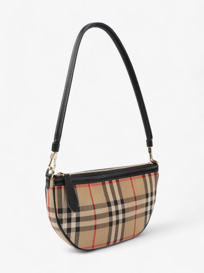 Burberry Check Shoulder Bag Vintage Check / Black Cotton