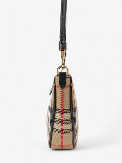 Burberry Check Shoulder Bag Vintage Check / Black Cotton