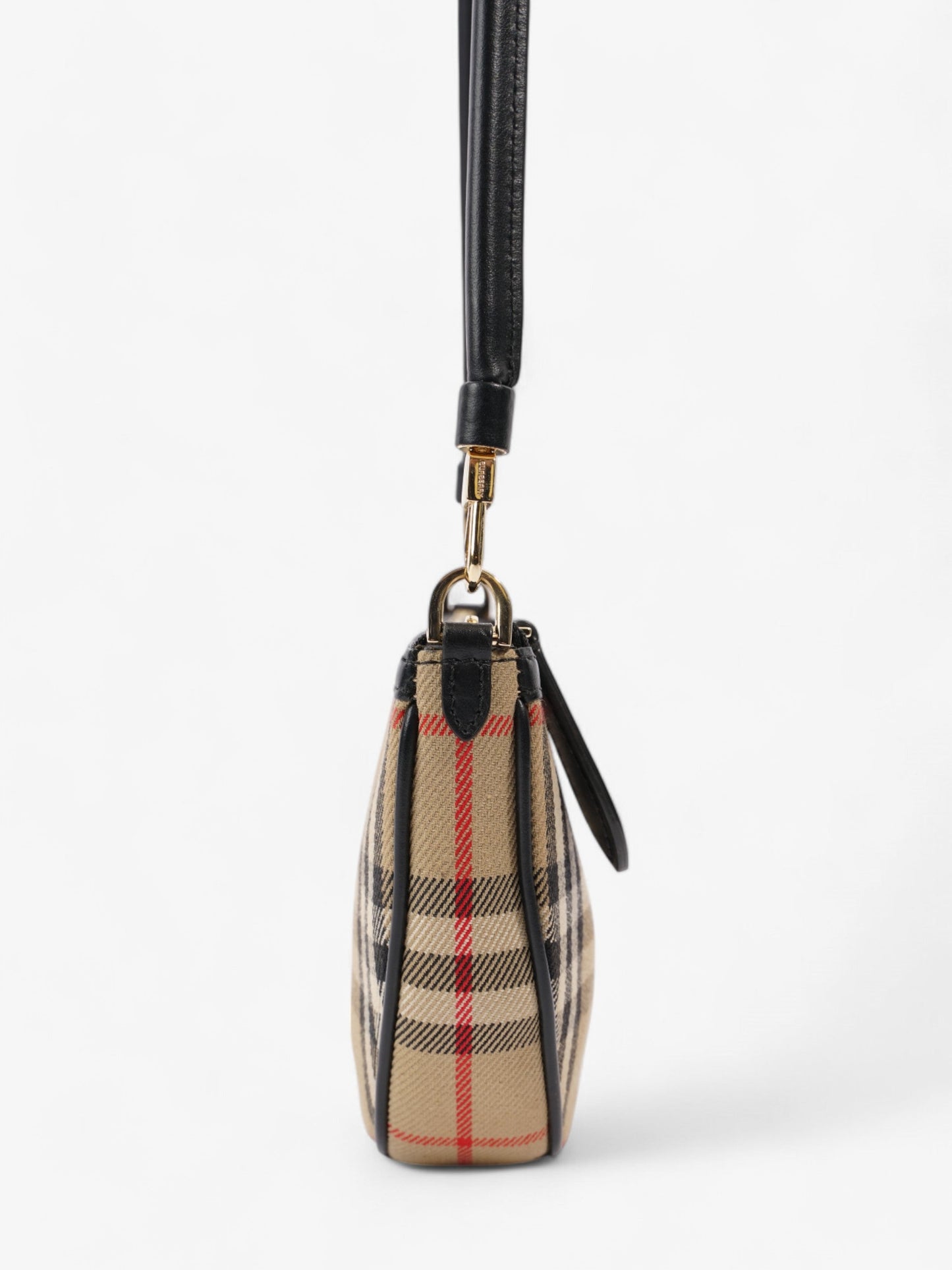 Burberry Check Shoulder Bag Vintage Check / Black Cotton