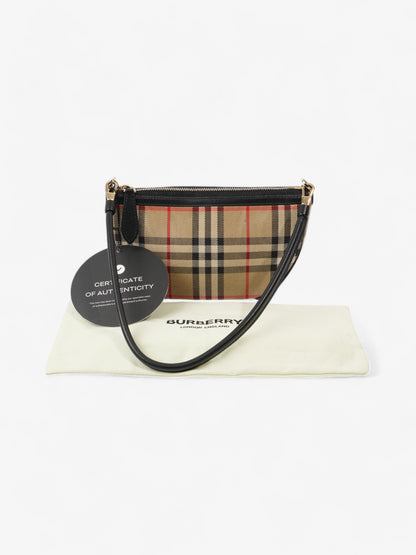 Burberry Check Shoulder Bag Vintage Check / Black Cotton